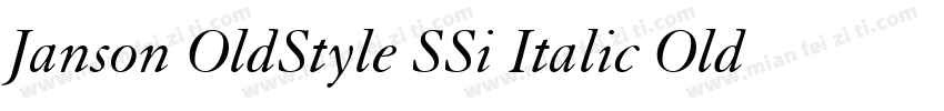Janson OldStyle SSi Italic Oldstyle Figures字体转换
